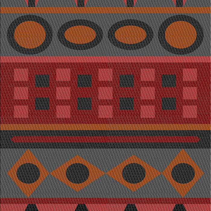 Patterned Chestnut Brown Novelty Rug, pat2800
