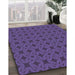 Machine Washable Transitional Purple Rug in a Family Room, wshpat2801blu