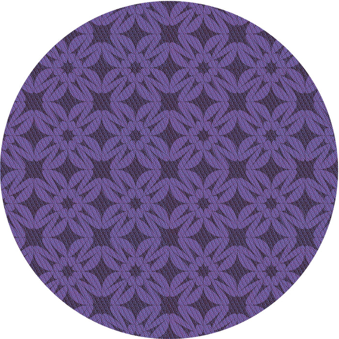 Square Patterned Purple Rug, pat2801blu