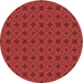 Square Patterned Red Rug, pat2801brn