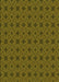 Patterned Dark Yellow Green Rug, pat2801grn