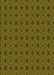 Machine Washable Transitional Dark Yellow Green Rug, wshpat2801grn