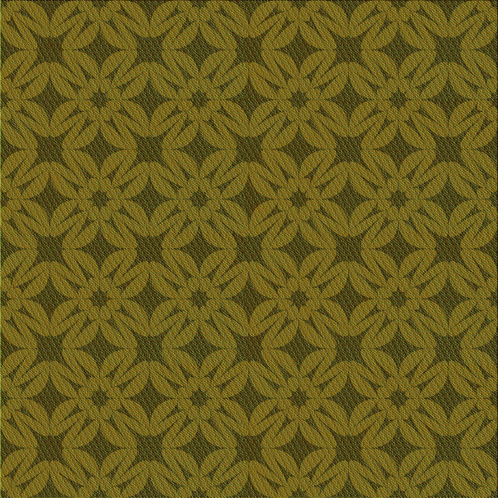 Round Machine Washable Transitional Dark Yellow Green Rug, wshpat2801grn