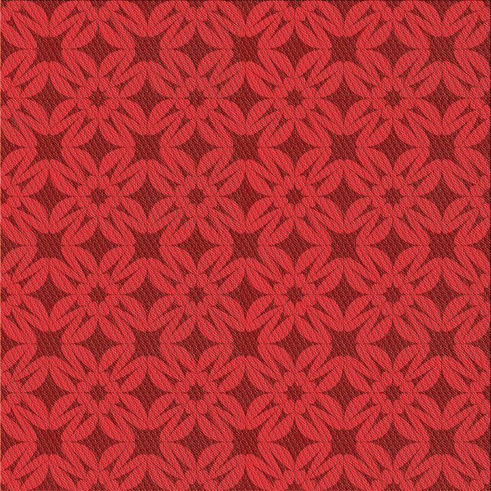 Round Patterned Red Rug, pat2801org