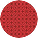 Square Patterned Red Rug, pat2801org