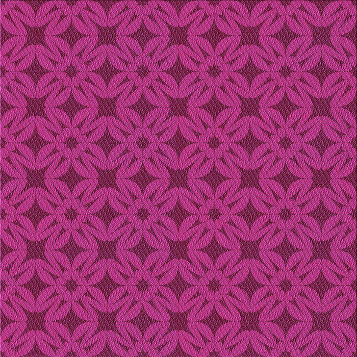 Round Patterned Deep Pink Rug, pat2801pur