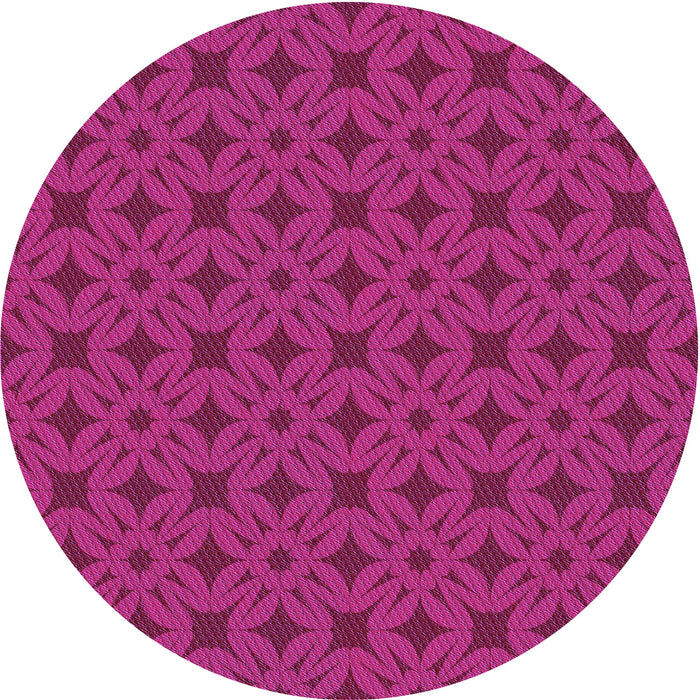 Square Patterned Deep Pink Rug, pat2801pur