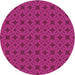 Square Patterned Deep Pink Rug, pat2801pur