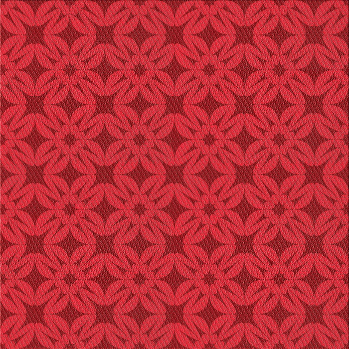 Round Patterned Red Rug, pat2801rd