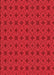 Machine Washable Transitional Red Rug, wshpat2801rd