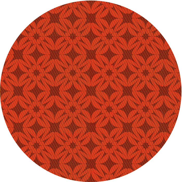 Square Patterned Scarlet Red Rug, pat2801yw