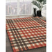 Machine Washable Transitional Fire Brick Red Rug in a Family Room, wshpat2802brn