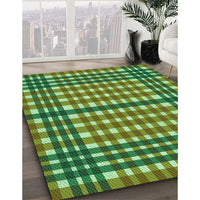 Patterned Green Rug, pat2802grn