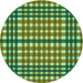 Square Patterned Green Rug, pat2802grn