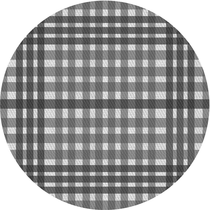 Square Patterned Dark Gray Rug, pat2802gry