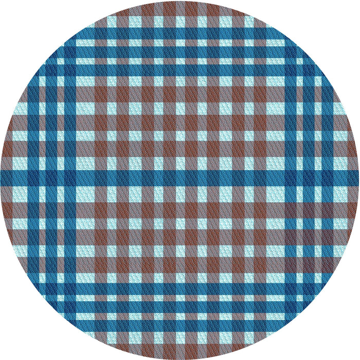 Square Patterned Purple Navy Blue Rug, pat2802lblu