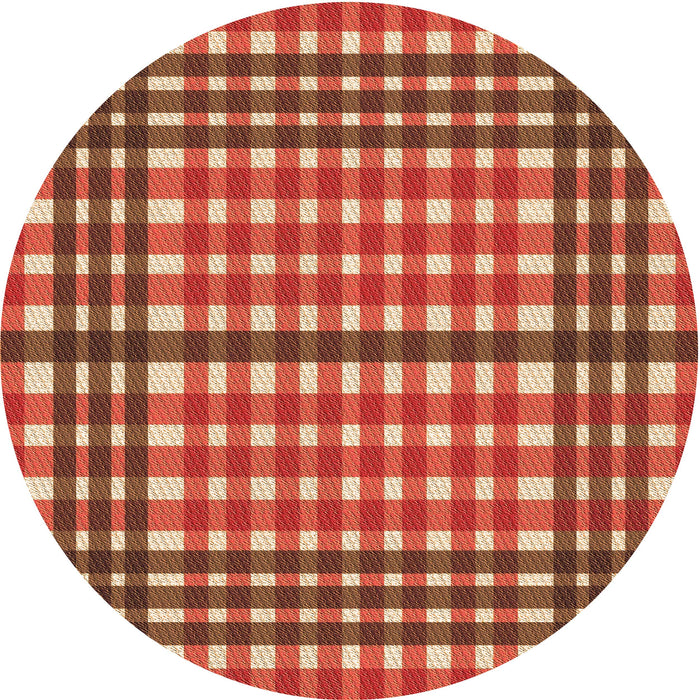 Square Patterned Orange Rug, pat2802org