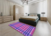 Patterned Purple Rug in a Bedroom, pat2802pur