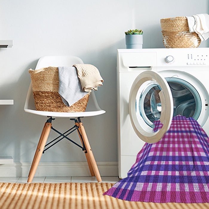 Machine Washable Transitional Purple Rug in a Washing Machine, wshpat2802pur