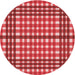 Square Patterned Red Rug, pat2802rd