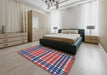 Machine Washable Transitional Dark Gray Rug in a Bedroom, wshpat2802