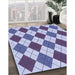 Machine Washable Transitional Deep Periwinkle Purple Rug in a Family Room, wshpat2803blu