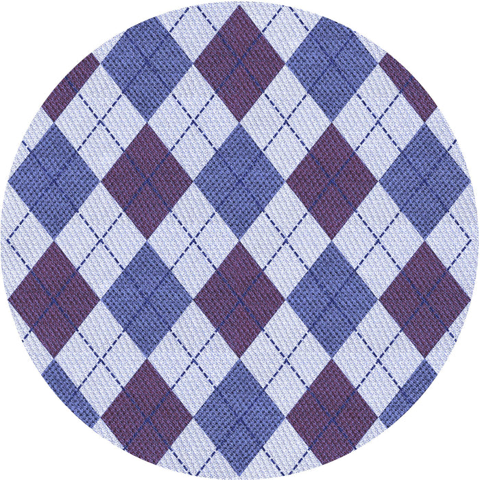 Square Patterned Deep Periwinkle Purple Rug, pat2803blu