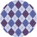 Square Patterned Deep Periwinkle Purple Rug, pat2803blu