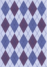 Machine Washable Transitional Deep Periwinkle Purple Rug, wshpat2803blu