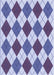 Machine Washable Transitional Deep Periwinkle Purple Rug, wshpat2803blu