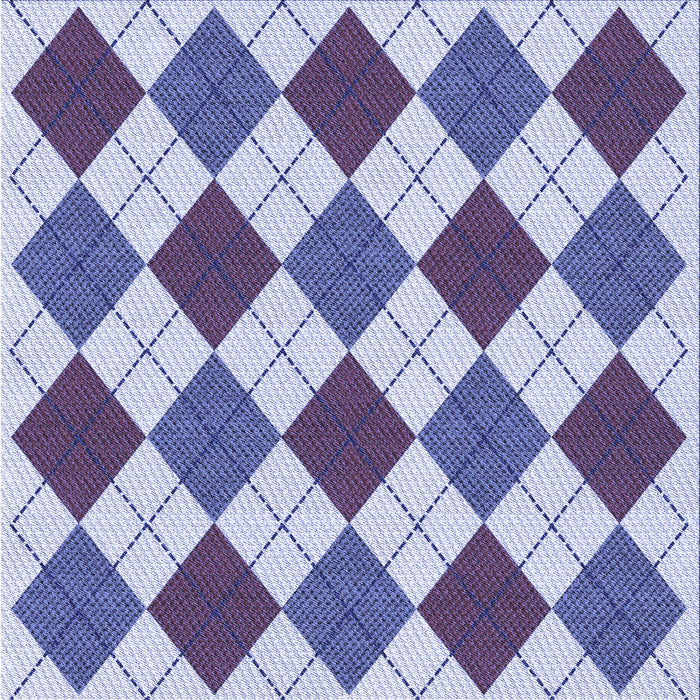 Round Patterned Deep Periwinkle Purple Rug, pat2803blu