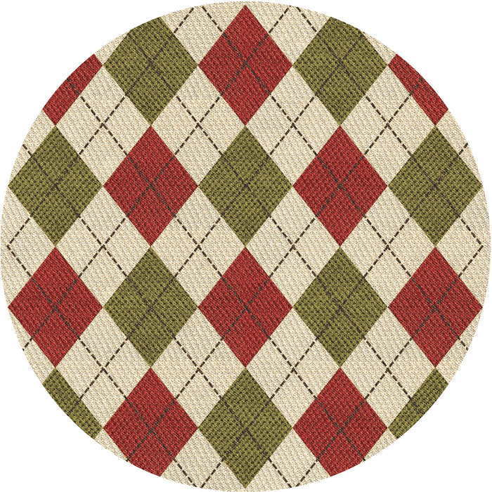 Square Patterned Mahogany Brown Rug, pat2803brn