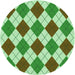 Square Patterned Green Rug, pat2803grn