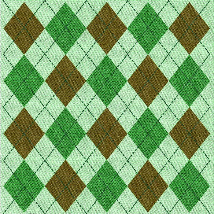 Round Patterned Green Rug, pat2803grn