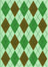 Patterned Green Rug, pat2803grn