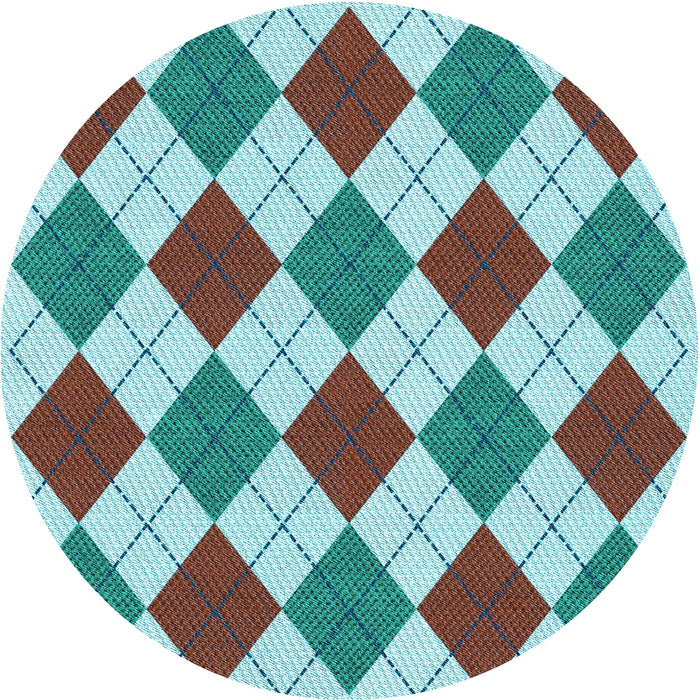 Square Patterned Blue Rug, pat2803lblu
