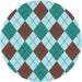 Square Patterned Blue Rug, pat2803lblu