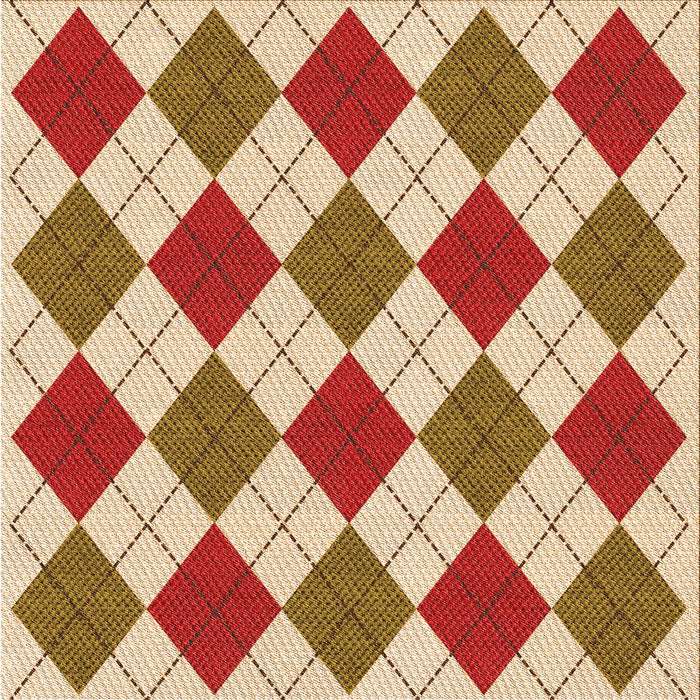 Round Patterned Mahogany Brown Rug, pat2803org