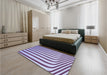 Patterned Blue Rug in a Bedroom, pat2804blu