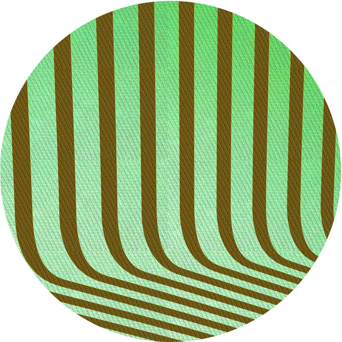 Square Patterned Oak Brown Rug, pat2804grn