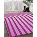 Machine Washable Transitional Pink Rug in a Family Room, wshpat2804pur