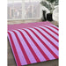 Patterned Pink Rug in Family Room, pat2804pur