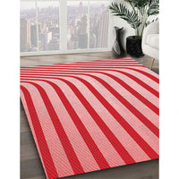 Patterned Pastel Pink Rug, pat2804rd