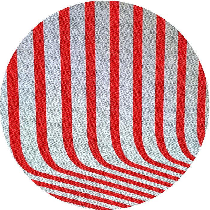 Sideview of Patterned Light Gray Novelty Rug, pat2804