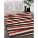 Patterned Burgundy Red Rug in Family Room, pat2805brn