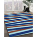 Patterned Denim Blue Rug in Family Room, pat2805lblu