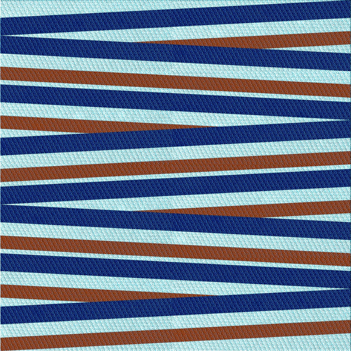 Round Patterned Denim Blue Rug, pat2805lblu