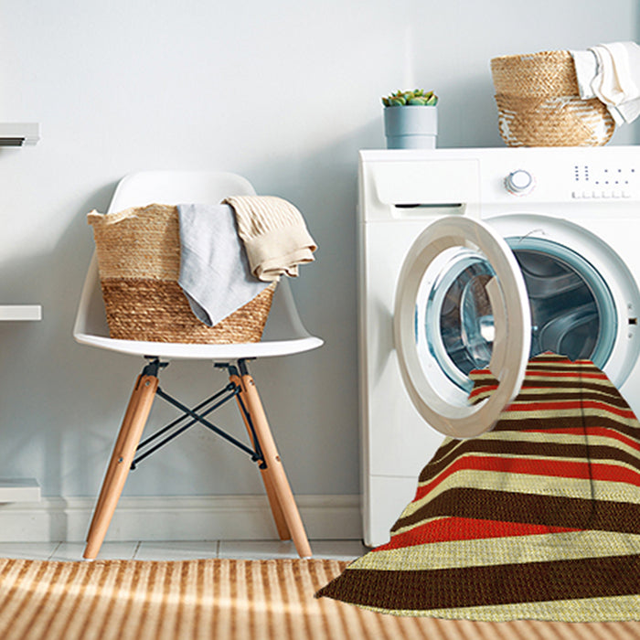 Machine Washable Transitional Metallic Gold Rug in a Washing Machine, wshpat2805yw