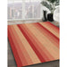 Machine Washable Transitional Neon Red Rug in a Family Room, wshpat2806brn