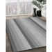 Patterned Cloud Gray Rug in Family Room, pat2806gry